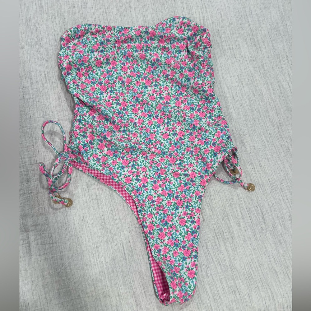 Kulani Kinis Pink Floral One Piece Swimsuit